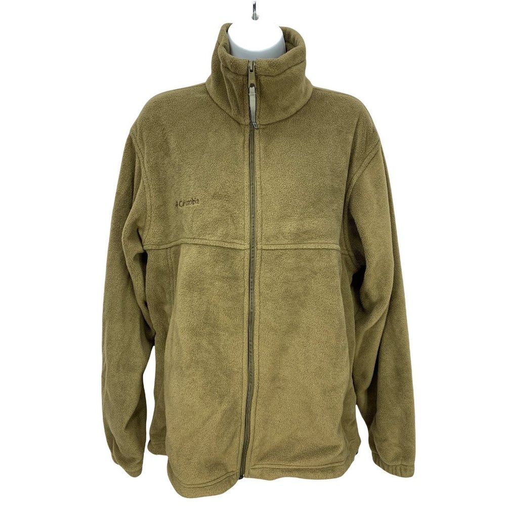 Columbia Army Green Zippered Fleece Small Jacket‎